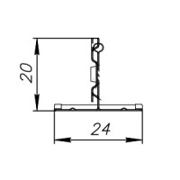 T-24 Норма 24/20 поперечная направляющая 600 мм белая