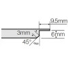 Потолочная стальная кассета AP600A6/45° Tegular белый матовый А903 600x600x6