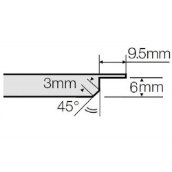Потолочная стальная кассета AP600A6/45° Tegular белый матовый А903 600x600x6