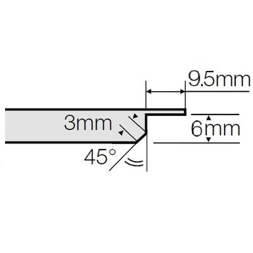 Потолочная стальная кассета AP600A6/45° Tegular белый матовый А903 600x600x6