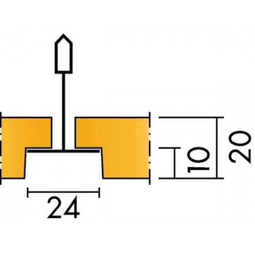 Потолочная плита ФОКУС FOCUS E T24 1200x600x20